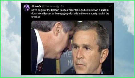 A Cop Absolutely Ate It on a Slide and the Memes Just Keep Coming